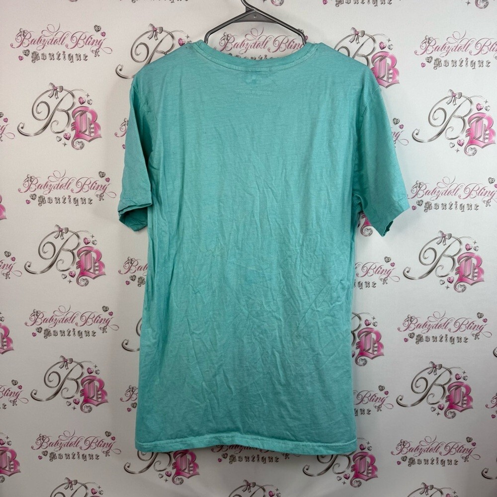 Amsterdam industry T-shirt blue green white Teal Amsterdam Graphic T-Shirt - Picture 3 of 10
